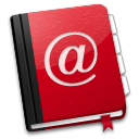 Address Book Red Icon